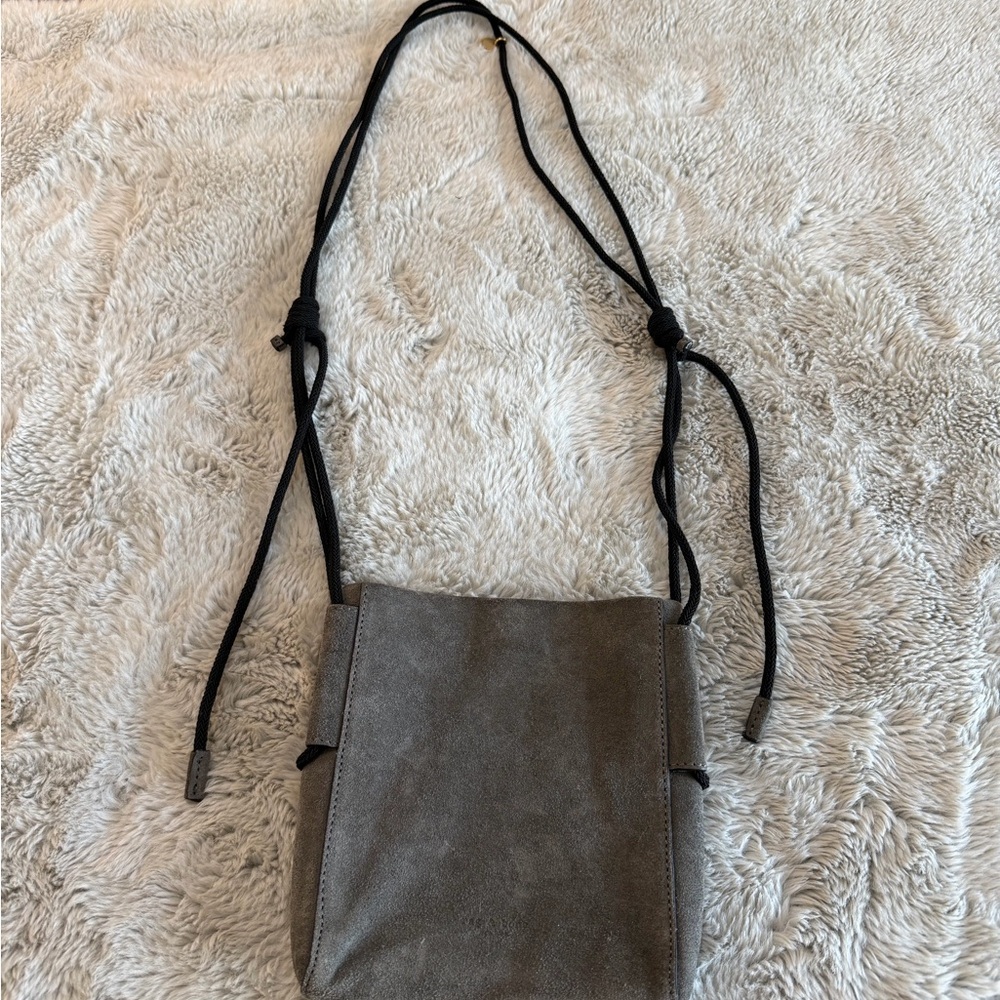 Rag & Bone Charcoal Suede Crossbody Bag